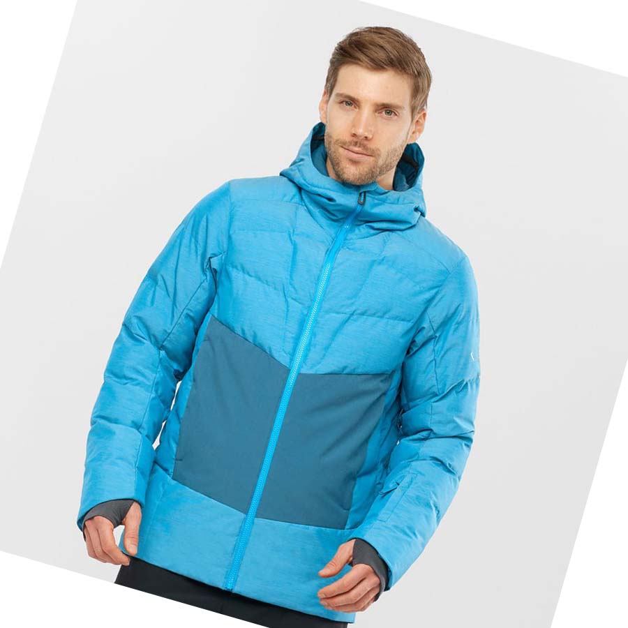 Salomon SNOWSHELTER INSULATED Kabát Férfi Kék | HU 2326RVD